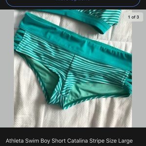 Athleta Catalina striped bikini swim bottoms